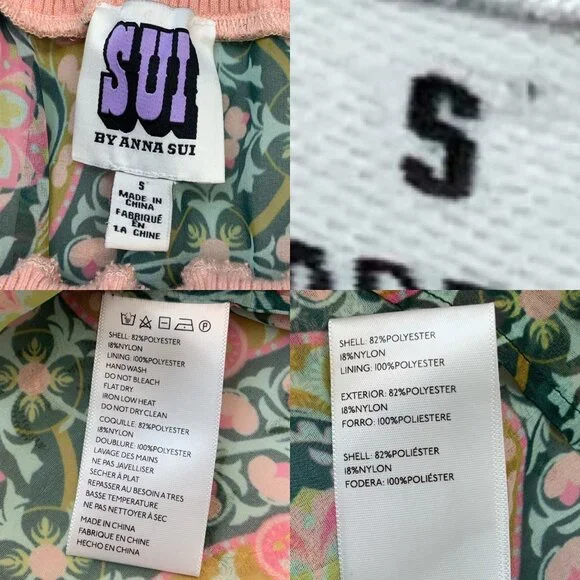 Anna Sui Sui Floral Skirt S Sheer Overlay Embroidered - Picture 3 of 12